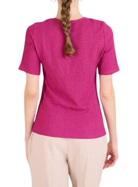 Camiseta Naf Naf Rosa Ameixa para mulher.