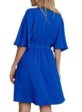 Vestido Naf Naf Cristina azul para mulher.