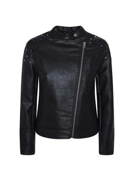 Casaca Pepe Jeans Star Ecoleather Preto para Mulhe