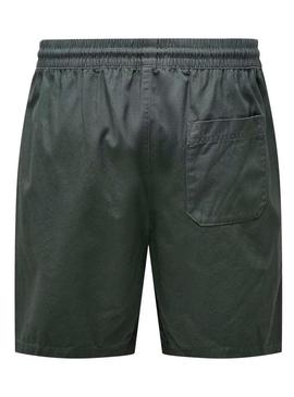 Bermuda Only & Sons Stel Life verde para homem.