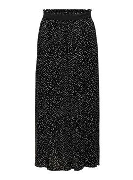 Saia Only Venidig estampada de pois preto para mulher.