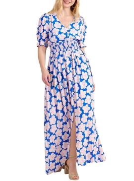 Vestido Naf Naf Montse estampado de flores azul para mulher