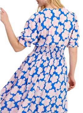Vestido Naf Naf Montse estampado de flores azul para mulher