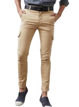 Calça cargo Altonadock bege para homem.