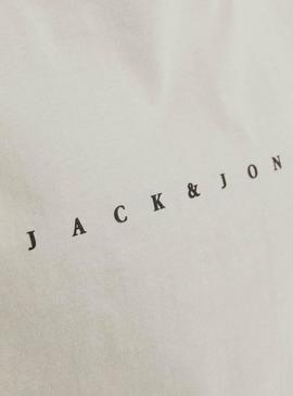Camiseta Jack and Jones estar bege para homem.