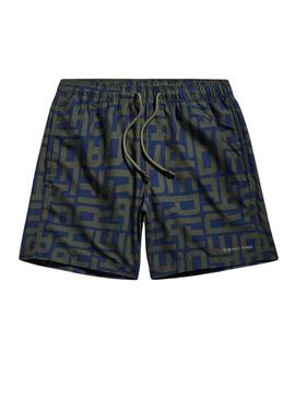 Traje de baño G-Star Dirik Letter Allover estampado para homens.