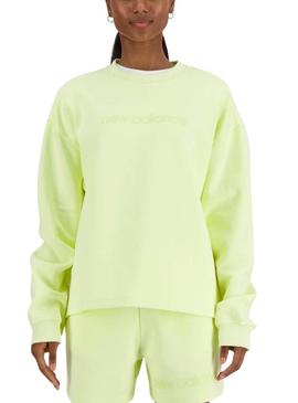Moletom New Balance Hyper Density Amarelo Para Mulher.