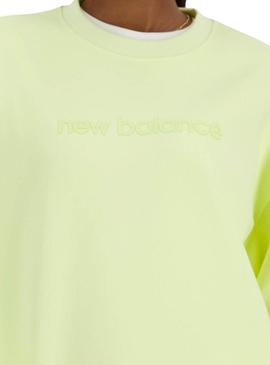 Moletom New Balance Hyper Density Amarelo Para Mulher.
