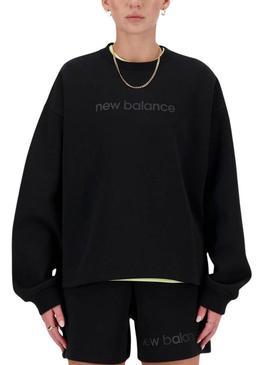 Moletom New Balance Hyper Density Preto Para Mulher.