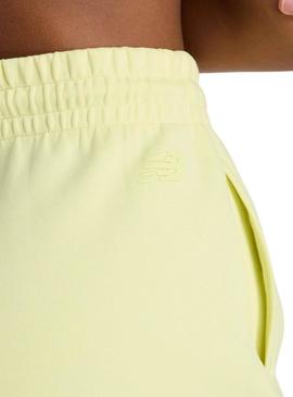 Short New Balance Density Amarelo para Mulheres