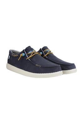 Sapatos Walkin Pitas Wallabi Windover marinho para Homem.