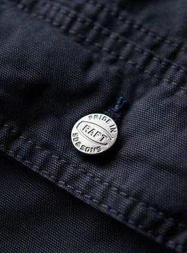 Camisa de trabalho Superdry Workwear azul marinho para homem