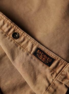 Camisa de trabalho Superdry marrom para homens.