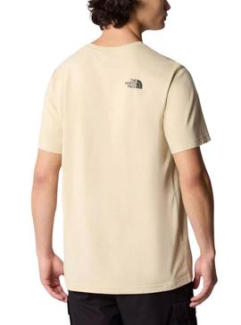 Camiseta The North Face Simples Bege para Homem