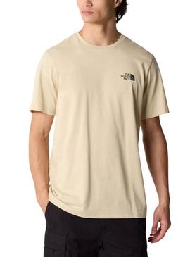 Camiseta The North Face Simples Bege para Homem
