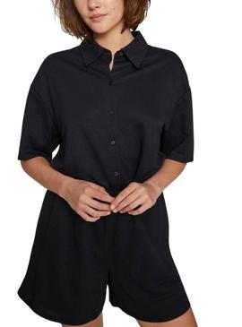 Camisa Vila Vicarmena Preta para Mulher.