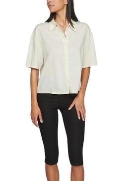 Camisa Vila Vicarmena Bege Para Mulher