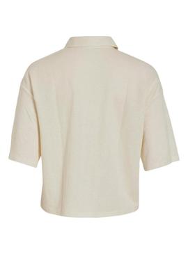 Camisa Vila Vicarmena Bege Para Mulher