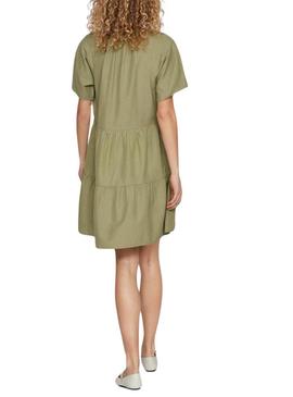 Vestido Vila Viprisilla Verde Para Mulher
