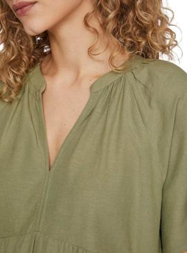 Vestido Vila Viprisilla Verde Para Mulher