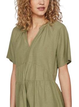 Vestido Vila Viprisilla Verde Para Mulher