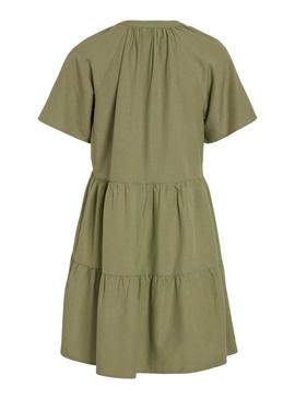 Vestido Vila Viprisilla Verde Para Mulher