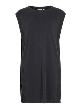 Vestido Vila Viursa Negro Para Mulher.