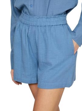 Short Vila Vilania Azul Para Mulher.