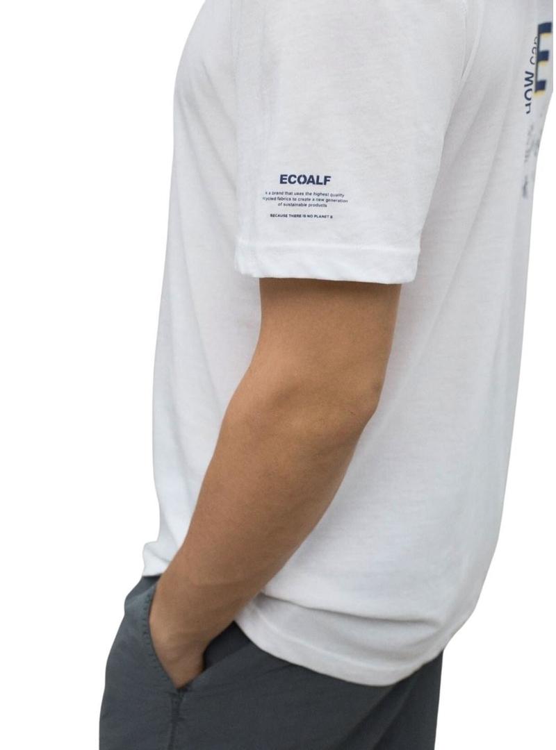 Camiseta Ecolaf Hope branca para homem.