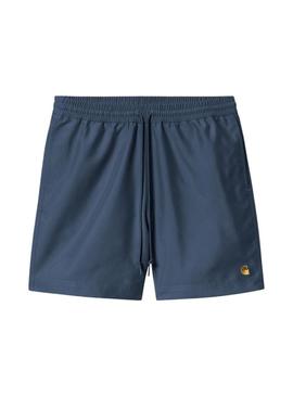 Calção Carhartt Chase azul para homens.