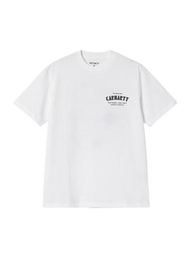 Camiseta Carhartt Catálogo C Logo branca para homem.