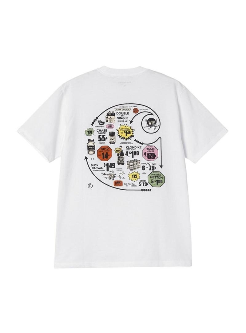 Camiseta Carhartt Catálogo C Logo branca para homem.
