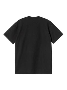 Camisa Carhartt Pocket Heart preta para homem.