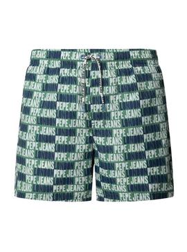 Fato de banho Pepe Jeans Logo Allover verde para menino