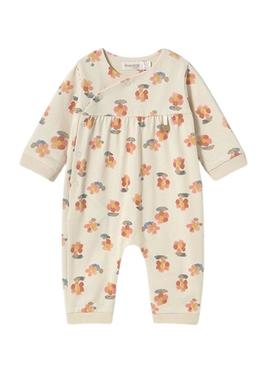 Pijama Mayoral comprido pêssego bege para bebê.