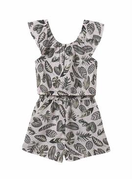 Conjunto Mayoral babados verde para menina.