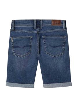 Bermudas Pepe Jeans Slim em denim azul para menino.