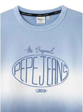  Sweatshirt Pepe Jeans Jamie azul para menino.