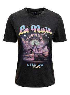 Camisa Only Lucy Nuit Preto para Mulher.