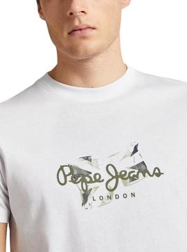 Camisa Pepe Jeans Count Branca para Homem.