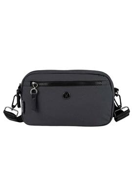 Bolsa Munich Bloom Slim preta para mulher.