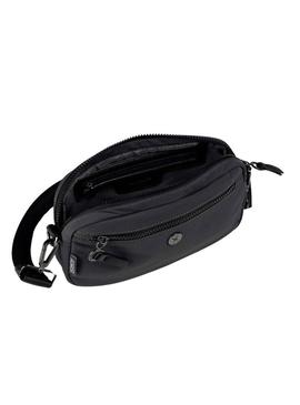 Bolsa Munich Bloom Slim preta para mulher.
