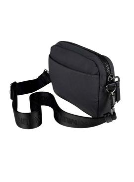 Bolsa Munich Bloom Slim preta para mulher.