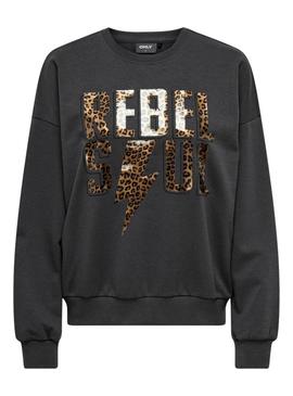 Moletom Only Runa Preto Para Mulher