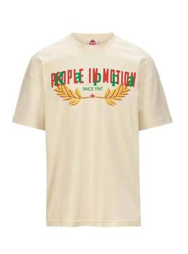 Camisa Kappa Leilon Bege para Homem.