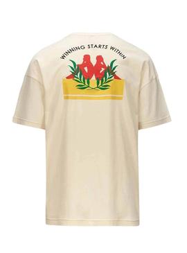 Camisa Kappa Leilon Bege para Homem.