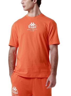 Camiseta Kappa Gastor Laranja para Homem.