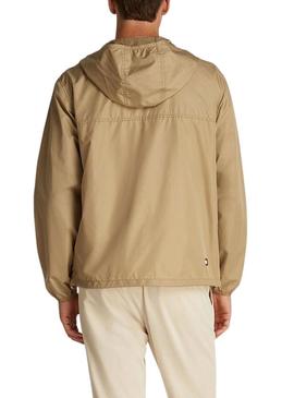 Jaqueta Tommy Jeans Chicago Camel para homem.