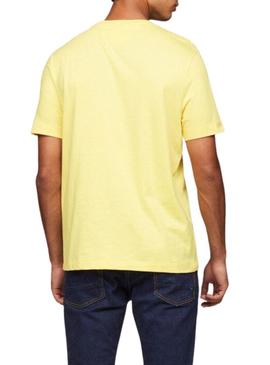 Camiseta amarela Tommy Hilfiger Seasonal para homem.