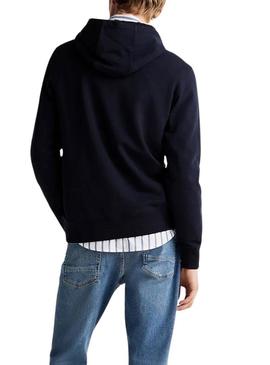 Moletom Tommy Hilfiger Essential Hoody marinho para homem.